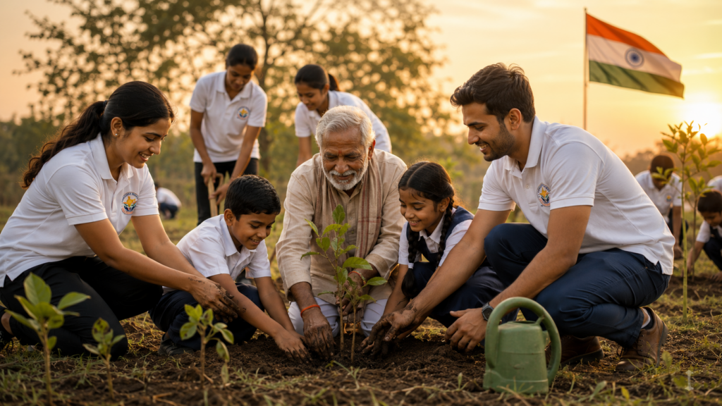 Tree Plantation with Students